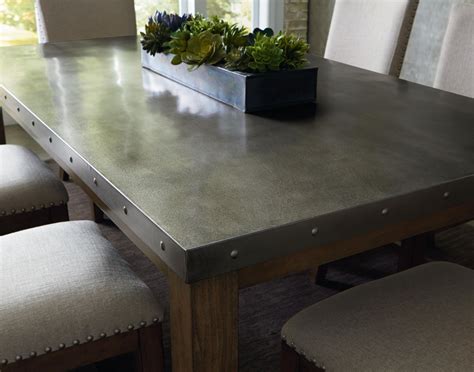 sheet metal top dining table|stainless steel top dining tables.